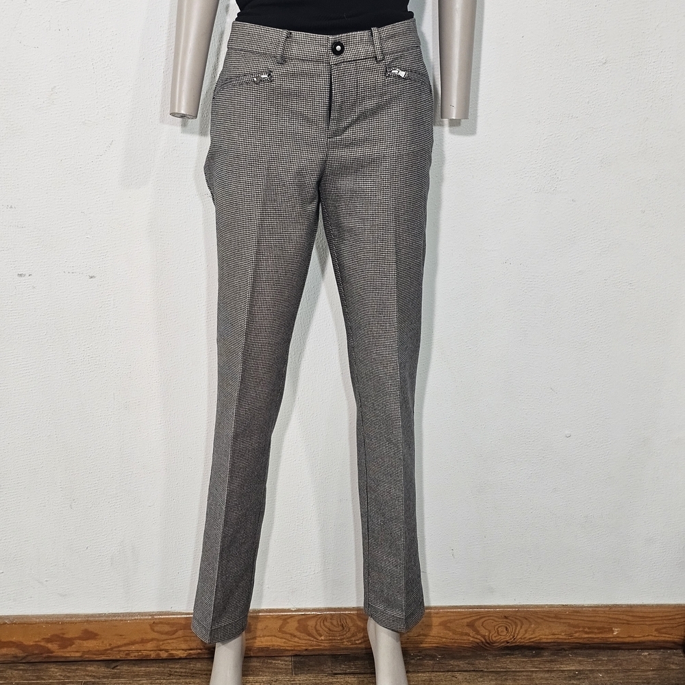 LAUREN RALPH LAUREN Gray Checkered Trousers